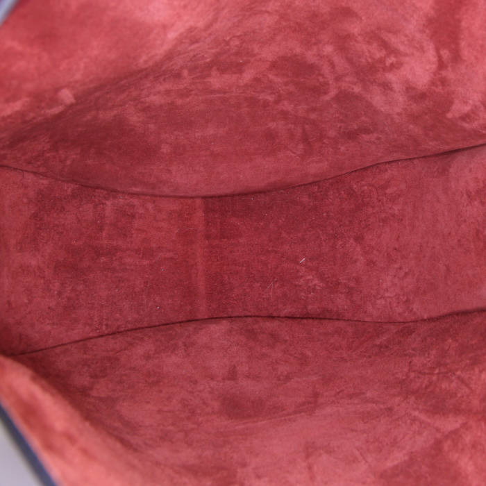 Celine shoulder bag in burgundy leather - Detail D2