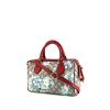 Gucci Boston handbag in grey monogram canvas and red leather - 00pp thumbnail