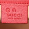Gucci Boston handbag in grey monogram canvas and red leather - Detail D4 thumbnail