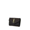 Saint Laurent Enveloppe wallet in black chevron quilted leather - 00pp thumbnail