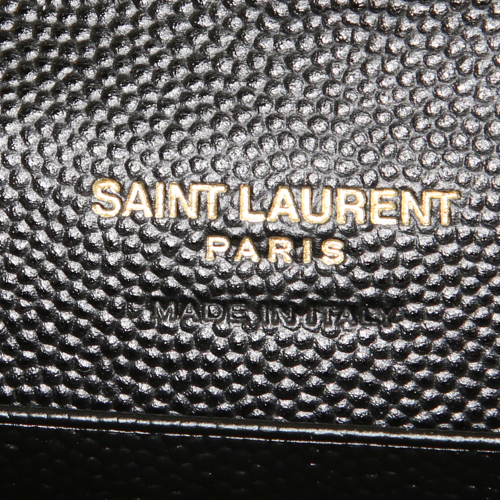 Portafogli Saint Laurent Enveloppe in pelle trapuntata a zigzag nera - Detail D3