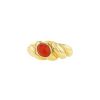 Van Cleef & Arpels 1980's ring in yellow gold and coral - 00pp thumbnail