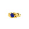 Twisted Van Cleef & Arpels 1970's ring in yellow gold and lapis-lazuli - 00pp thumbnail