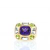 Dome-shaped Chanel Baroque medium model ring in yellow gold, aquamarine and peridots and in amethyst - 360 thumbnail