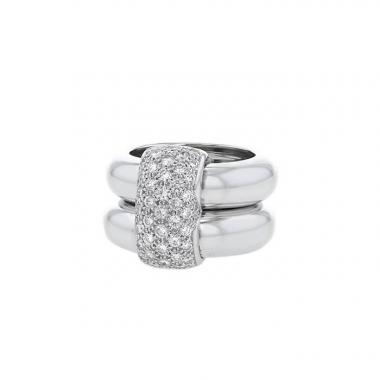 Chaumet Duo ring in white gold and diamonds