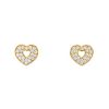 Orecchini Poiray Coeur Secret modello medio in oro giallo e diamanti - 00pp thumbnail