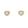 Paire de boucles d'oreilles Poiray Coeur Secret moyen modèle en or jaune et diamants - 00pp thumbnail