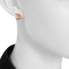 Vintage 1940's earrings for non pierced ears in 14 carats pink gold,  14k white gold and diamonds - Detail D1 thumbnail