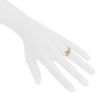 Anello semi-mobile Poiray Tresse in oro bianco,  oro rosa e diamanti - Detail D1 thumbnail