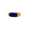 Vintage 1980's ring in yellow gold and lapis-lazuli - 00pp thumbnail
