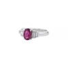 Vintage ring in platinium,  ruby and diamonds - 00pp thumbnail