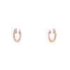 Vintage mini hoop earrings in 14 carats pink gold and diamonds - 00pp thumbnail