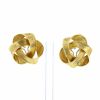 Vintage  earrings for non pierced ears in 14 carats yellow gold - 360 thumbnail