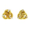 Vintage earrings for non pierced ears in yellow gold and diamonds - 00pp thumbnail