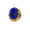 Vintage 1970's ring in yellow gold and lapis-lazuli - 00pp thumbnail