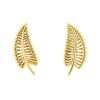 Vintage 1950's earrings for non pierced ears in yellow gold - 00pp thumbnail