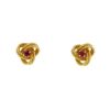 Vintage earrings in yellow gold and ruby - 00pp thumbnail