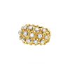 Vintage 1980's ring in 14 carats yellow gold and diamonds - 00pp thumbnail