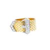 Vintage 1980's ring in 14 carats yellow gold,  platinium and diamonds - 00pp thumbnail