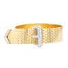 Bracelet époque années 80 Vintage en or jaune 14 carats,  platine et diamants - 00pp thumbnail