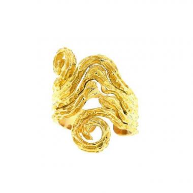 Open Lalaounis ring in yellow gold