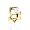 Vintage ring in yellow gold and pearl - 360 thumbnail