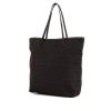 Fendi Zucchino shopping bag in black monogram canvas and black leather - 00pp thumbnail
