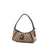 Gucci Abbey handbag/clutch in beige monogram canvas and brown leather - 00pp thumbnail