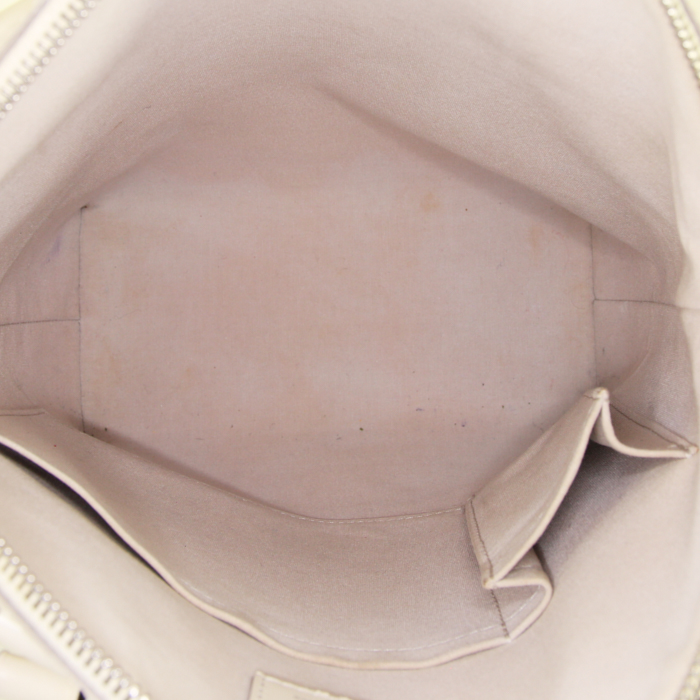 Borsa Louis Vuitton Lockit  in pelle Epi color crema e pelle lucida color crema - Detail D2