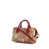 Gucci Boston shoulder bag in honey beige monogram canvas and red leather - 00pp thumbnail