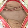 Gucci Boston shoulder bag in honey beige monogram canvas and red leather - Detail D3 thumbnail