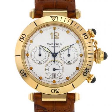 Cartier Pasha Chrono watch in yellow gold Ref:  2111 Ref:  2599 Circa  1990