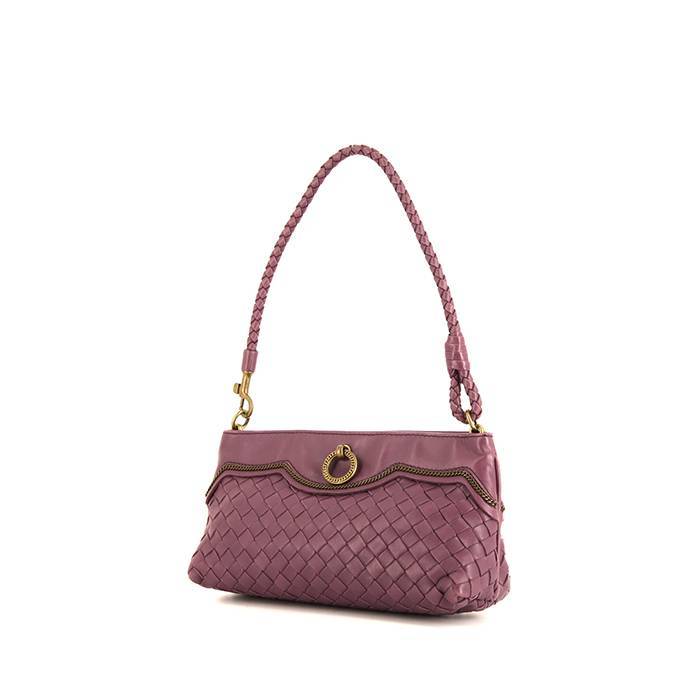 Bottega Veneta handbag in purple intrecciato leather - 00pp
