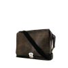 Berluti messenger bag in brown shading leather and black canvas - 00pp thumbnail