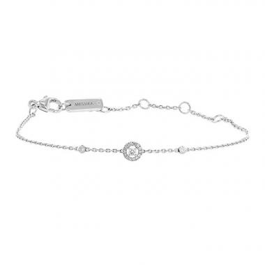 Bracciale flessibile Messika Joy modello piccolo in oro bianco e diamanti