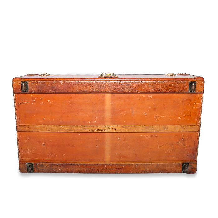 Louis Vuitton Malle Cabine trunk in natural leather - Detail D4