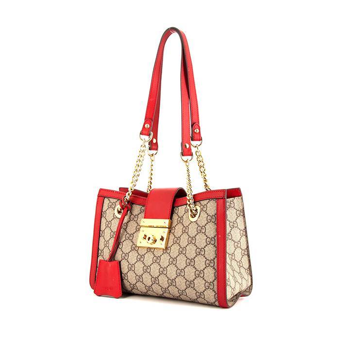 Gucci Red Sequin & Beaded Embellished Leather Small Padlock Shoulder Bag  Gucci