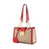 Gucci Padlock small model handbag in brown monogram canvas and red leather - 00pp thumbnail