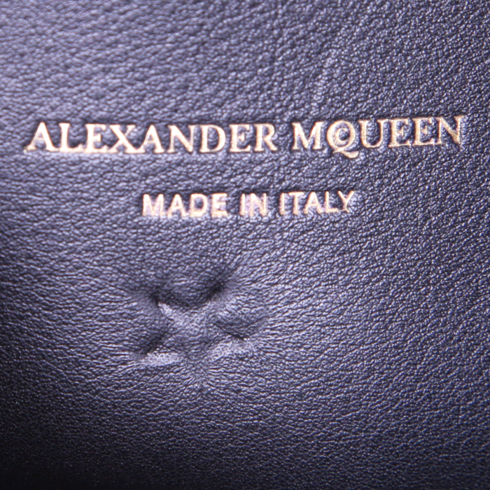 Borsa a tracolla Alexander McQueen Heroine in pelle nera - Detail D4