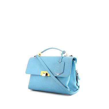 Borsa a tracolla Balenciaga Dix in pelle blu