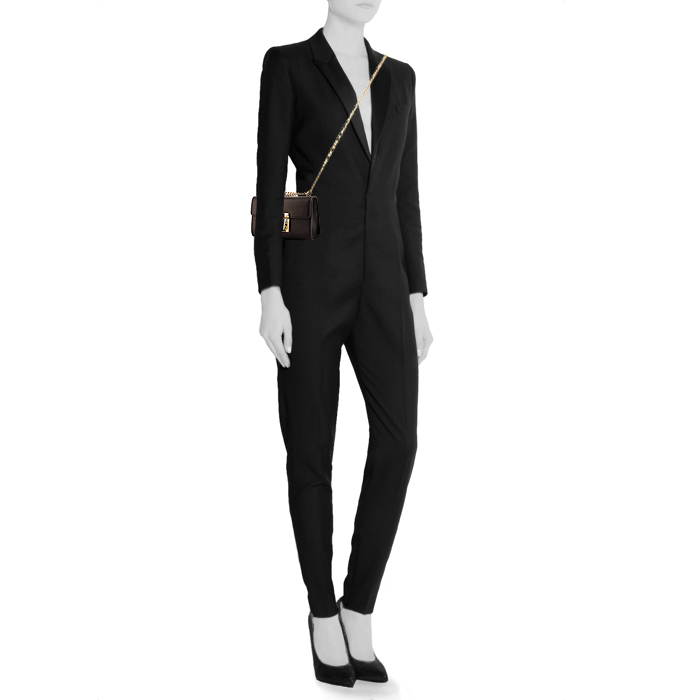 Gucci Padlock shoulder bag in black leather - Detail D2