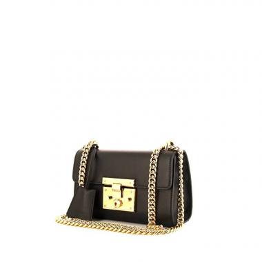Bolso bandolera Gucci Padlock en cuero negro