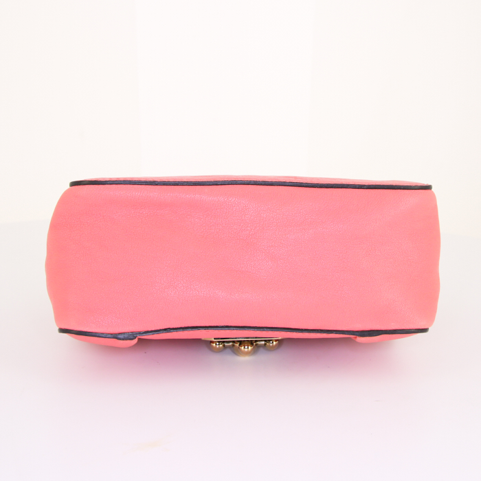 Chloé Elsie shoulder bag in pink leather - Detail D5