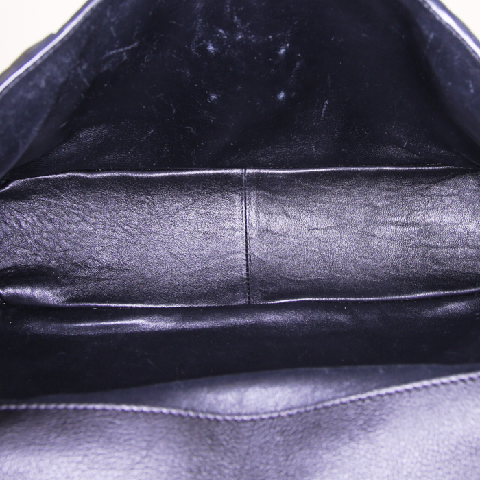 Bolso para llevar al hombro Chloé Elsie modelo grande en cuero negro - Detail D3