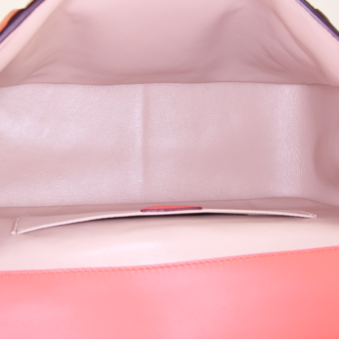Borsa a tracolla Chloé Elsie in coccodrillo e pelle arancione - Detail D3