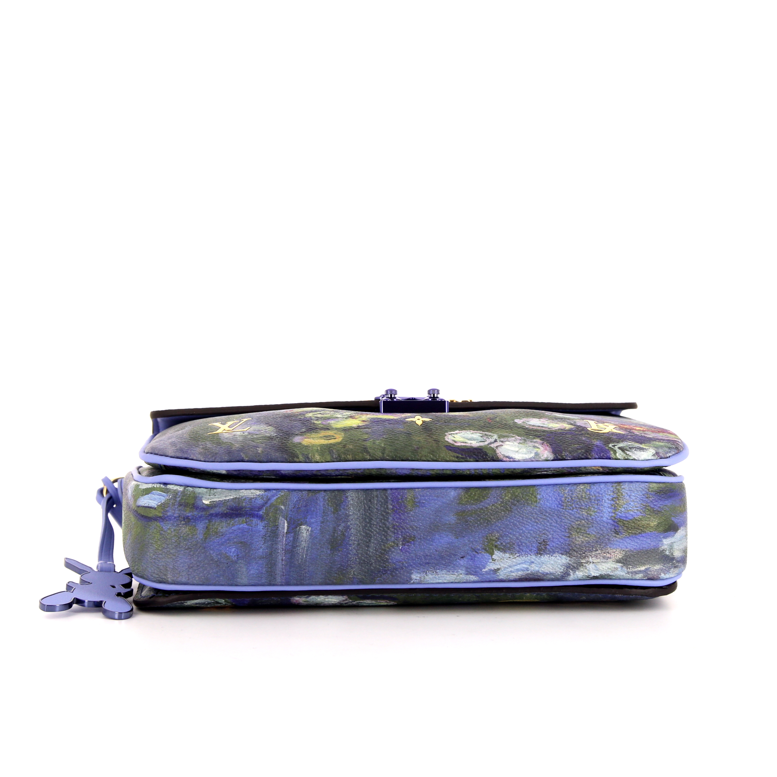 Louis Vuitton Metis Edition Limitée Jeff Koons shoulder bag in green and mauve leather - Detail D5