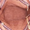 Shopping bag Louis Vuitton Bucket in tela a scacchi marrone e pelle marrone - Detail D2 thumbnail