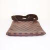 Louis Vuitton Brooklyn shoulder bag in ebene damier canvas and brown canvas - Detail D4 thumbnail
