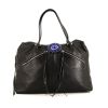Renaud Pellegrino shopping bag in black leather - 360 thumbnail