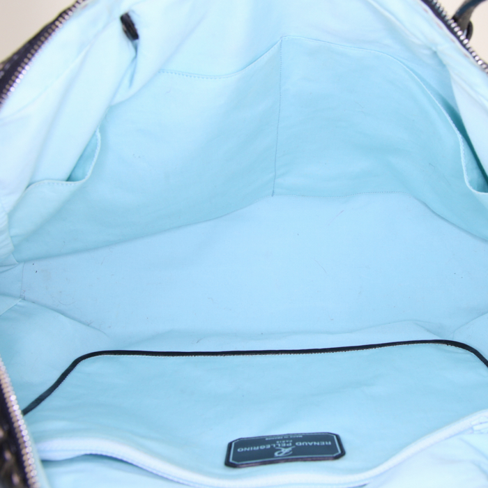 Renaud Pellegrino shopping bag in black leather - Detail D2